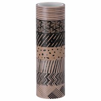 Клейкие WASHI-ленты для декора КОФЕЙНЫЕ ЦВЕТА, 15 мм х 3 м, 7 цветов, рисовая бумага, ОСТРОВ СОКРОВИЩ, 661706 661706