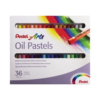 Пастель масляная художественная PENTEL "Oil Pastels", 36 цветов, круглое сечение, картонная упаковка, PHN4-36 181303