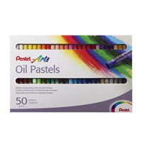 Пастель масляная художественная PENTEL "Oil Pastels", 50 цветов, круглое сечение, картонная упаковка, PHN4-50 181304