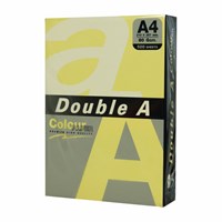 Бумага цветная DOUBLE A, А4, 80 г/м2, 500 л., пастель, желтая 115118