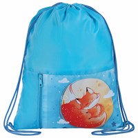 Мешок для обуви ЮНЛАНДИЯ, карман на молнии, 33х42 см, 