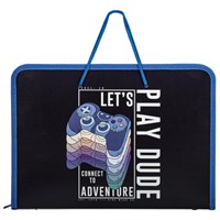 Папка для труда на молнии с ручками ПИФАГОР А4, 1 отделение, пластик, органайзер, 