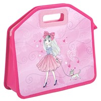 Папка-сумка ЮНЛАНДИЯ, 1 отделение, фетровые ручки, 34х30х11 см, 