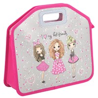 Папка-сумка ЮНЛАНДИЯ, 1 отделение, фетровые ручки, 34х30х11 см, 