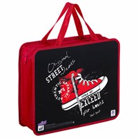 Папка на молнии с ручками ЮНЛАНДИЯ А4, 1 отделение, пластик, ширина 80 мм, 