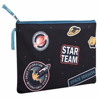 Папка для тетрадей BRAUBERG А4, 1 отделение, полиэстер, на молнии, с ручкой, 