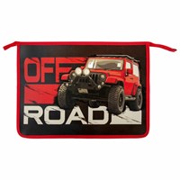 Папка для тетрадей ЮНЛАНДИЯ А4, 1 отделение, пластик, на молнии, 