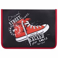 Папка для труда на молнии ЮНЛАНДИЯ А4, 1 отделение, откидная планка, органайзер, 