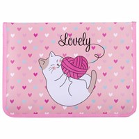 Папка для труда на молнии ЮНЛАНДИЯ А4, 1 отделение, откидная планка, органайзер, 