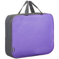 Папка на молнии с ручками STAFF EVERYDAY, А4, ширина 80 мм, полиэстер, сиреневая, 270741 270741