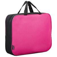 Папка на молнии с ручками STAFF EVERYDAY, А4, ширина 80 мм, полиэстер, розовая, 270743 270743