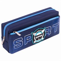 Пенал мягкий ЮНЛАНДИЯ, 2 отделения, полиэстер, 