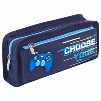 Пенал мягкий ЮНЛАНДИЯ, 2 отделения, полиэстер, 