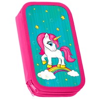 Пенал ЮНЛАНДИЯ, 2 отделения, ламинированный картон, 19х11 см, 