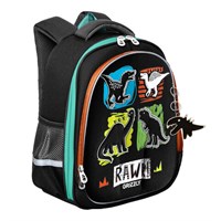 Ранец GRIZZLY анатомическая спинка, картхолдер, для мальчиков, DINO, 36х28х20 см, RAz-387-6/1 271761