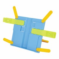 Подставка для книг ЮНЛАНДИЯ, с боковыми зажимами, регулируемый наклон, пластик, голубая, 237899 237899