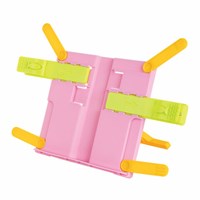 Подставка для книг ЮНЛАНДИЯ, с боковыми зажимами, регулируемый наклон, пластик, розовая, 237907 237907