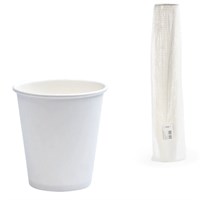 Стакан одноразовый бумажный 250/280 мл, D 80 мм, КОМПЛЕКТ 75 шт., однослойные, белые, холодное/горячее, ФОРМАЦИЯ, HB80-280-0000-75 603866