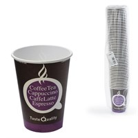 Стакан одноразовый бумажный 300/430 мл, D 90 мм, КОМПЛЕКТ 50 шт., однослойные, Taste Quality, холодное/горячее, ФОРМАЦИЯ, HB90-430-0058-50 603871