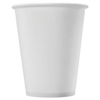 Стакан одноразовый бумажный 180/205 мл, D 72 мм, КОМПЛЕКТ 80 шт., однослойные, белые, холодное/горячее, ФОРМАЦИЯ, HB72-205-0000 606193