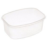 Одноразовый контейнер 500 мл, КОМПЛЕКТ 100 шт., БЕЗ КРЫШКИ, 138х102 мм, прозрачные, ПП, ЮПЛАСТ, ЮУПМ3315 607536