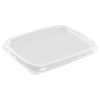 Крышка для одноразового контейнера 108х82 мм, КОМПЛЕКТ 100 шт., прозрачные, ПП, ЮПЛАСТ, ЮУПМ2589 607534