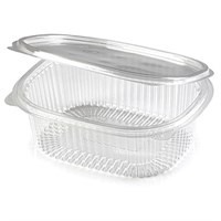 Одноразовый контейнер овальный 500 мл, С КРЫШКОЙ, ЮП-РКС, КОМПЛЕКТ 300 шт., прозрачный, ПЭТ, ЮПЛАСТ, ЮУПМ6004 608014