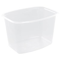 Одноразовый контейнер 750 мл, КОМПЛЕКТ 100 шт., БЕЗ КРЫШКИ, 138х102 мм, прозрачные, ПП, ЮПЛАСТ, ЮУПМ3316 607537