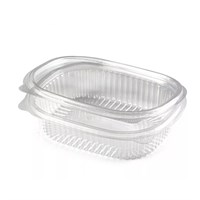 Одноразовый контейнер овальный 350 мл, С КРЫШКОЙ, ЮП-РКС, КОМПЛЕКТ 360 шт., прозрачный, ПЭТ, ЮУПМ6003 608013