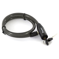 Замок тросовый велосипедный, стальной трос: диаметр 10 мм, длина 650 мм, 2 ключа, MATRIX, 91814 670997