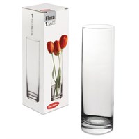 Ваза для цветов колба, высота 265 мм, стекло, PASABAHCE 