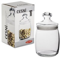 Банка для сыпучих продуктов, с крышкой, 920 мл, стекло, PASABAHCE 