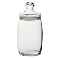 Банка для сыпучих продуктов, с крышкой, КОМПЛЕКТ 2 штуки, 1100 мл, стекло, PASABAHCE 