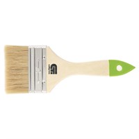 Кисть плоская 75 мм, натуральная щетина, деревянная ручка, для масляных красок, лаков, СИБРТЕХ, 82265 670563