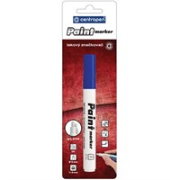 Маркер-краска лаковый (paint marker) СИНИЙ CENTROPEN, скошенный наконечник, 1-5 мм, 9100, 5 9100 9906 152092