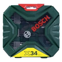 Набор оснастки, 5 сверл по дереву, 5 по камню, 5 по металлу, 13 бит, BOSCH X-LINE-34 2607010608 671187