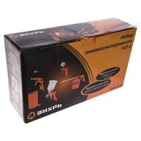 Набор пневмоинструмента ВИХРЬ НП-5, максимальное давление 12 атм, насадки 5 шт., 175 л/мин, 74/3/5 671219