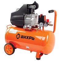 Компрессор ВИХРЬ КМП-300/50, 2000 Вт, рабочее давление 8 бар, объем 50 л, 300 л/мин, 2,7 л.с., 74/3/4 671208