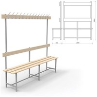 Скамья с вешалкой, спинкой 