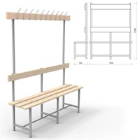 Скамья с вешалкой, спинкой 