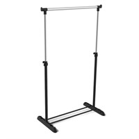 Вешалка для плечиков SHT-WR4340, 1615х860х440 мм, пластик/металл, черная/хром 603588