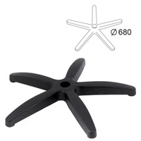 Пятилучие для кресла, нагрузка до 120 кг, диаметр 680 мм, пластиковое 531483