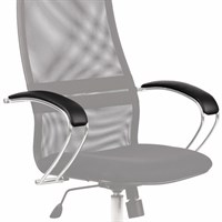 Накладки мягкие на подлокотники кресел Метта серии SU-B, К-7, К-9, К-27, КОМПЛЕКТ 2 шт., экокожа, черные 532076