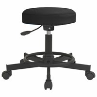 Стул кресло оператора РС12, без спинки, без подлокотников, кожзам, черное, РС01.00.12 б/сп 531643