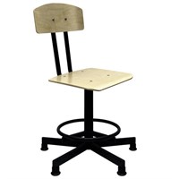 Стул кресло кассира, швеи, ресепшен РС37/РС67ЛФ, на винте, без подлокотников, фанера 532787