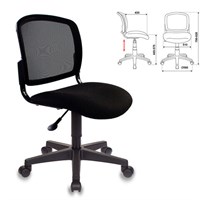 Кресло оператора CH-296NX без подлокотников, черное, 956343 531243