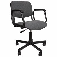 Кресло КР08, с подлокотниками, серое, КР01.00.08-102- 531635