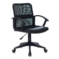 Кресло CH-590, с подлокотниками, сетка/экокожа, черное, 472003 532660