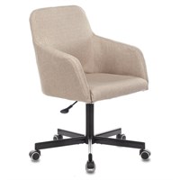 Кресло CH-380M, пятилучие металлическое, ткань, бежевое, 1430564 532648