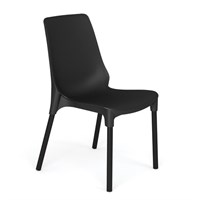 Стул для столовых, кафе, дома SHT-S75, черный металлический каркас, пластик черный 532792